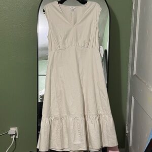 Time and Tru Cream Midi Dress